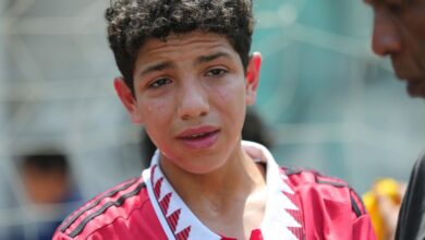 الطفل صاحب الصورة الشهيره في اختبارات سبورتنج كاسل