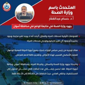 وزارة الصحة تكشف جهودها في متابعة الوضح بمحافظة أسوان