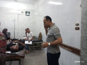 وكيل وزارة الصحة بالشرقية يطمئن على المصابين