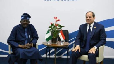 الرئيس السيسي يلتقي مع نظيره النيجيري على هامش قمة مجموعة العشرين