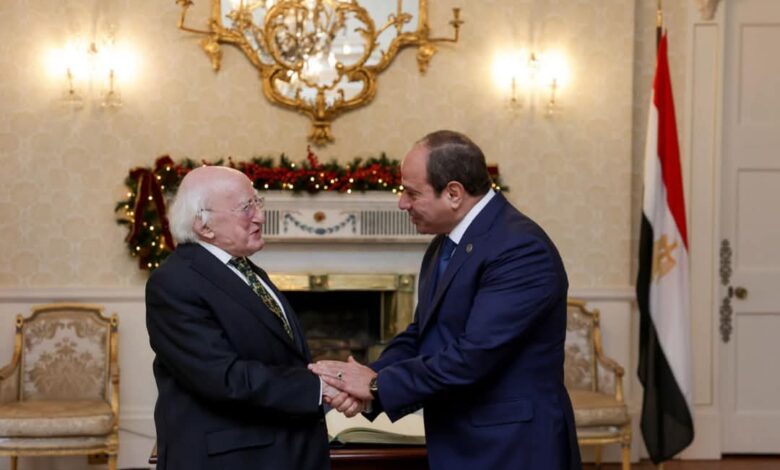 الرئيس السيسي يعزز التعاون مع أيرلندا ويدعو رئيسها لزيارة مصر