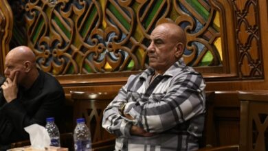 محمد لطفي من عزاء والد ياسمين عبد العزيز