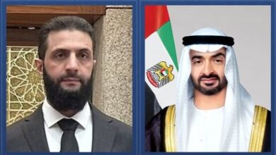 بن زايد وأحمد الشرع