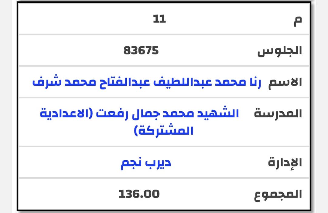 أوائل الشهادة الإعدادية