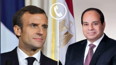 الرئيس السيسي وماكرون يبحثان هاتفيًا تطورات غزة وترتيبات زيارة الرئيس الفرنسي إلى القاهرة