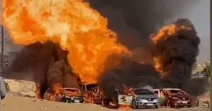 انفجار خط غاز الواحات