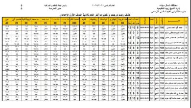 نتيجة الصف الأول الإعدادي الترم الثاني 2025 بالاسم ورقم الجلوس.. اعرف درجاتك بالتفصيل