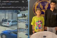 القبض على صغيرين كسرا زجاج سيارة