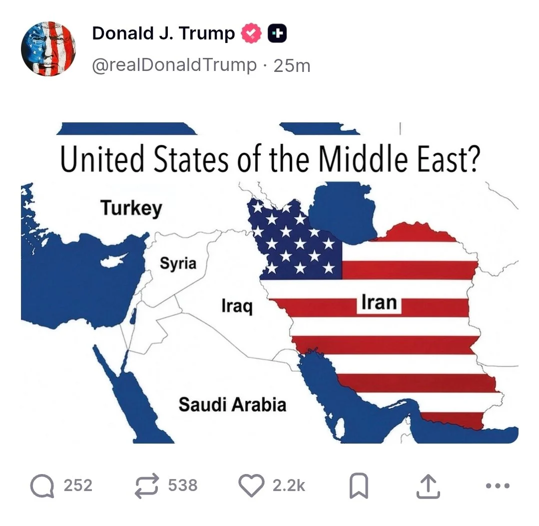 ترامب ينشر صورة على مواقع التواصل الاجتماعي 