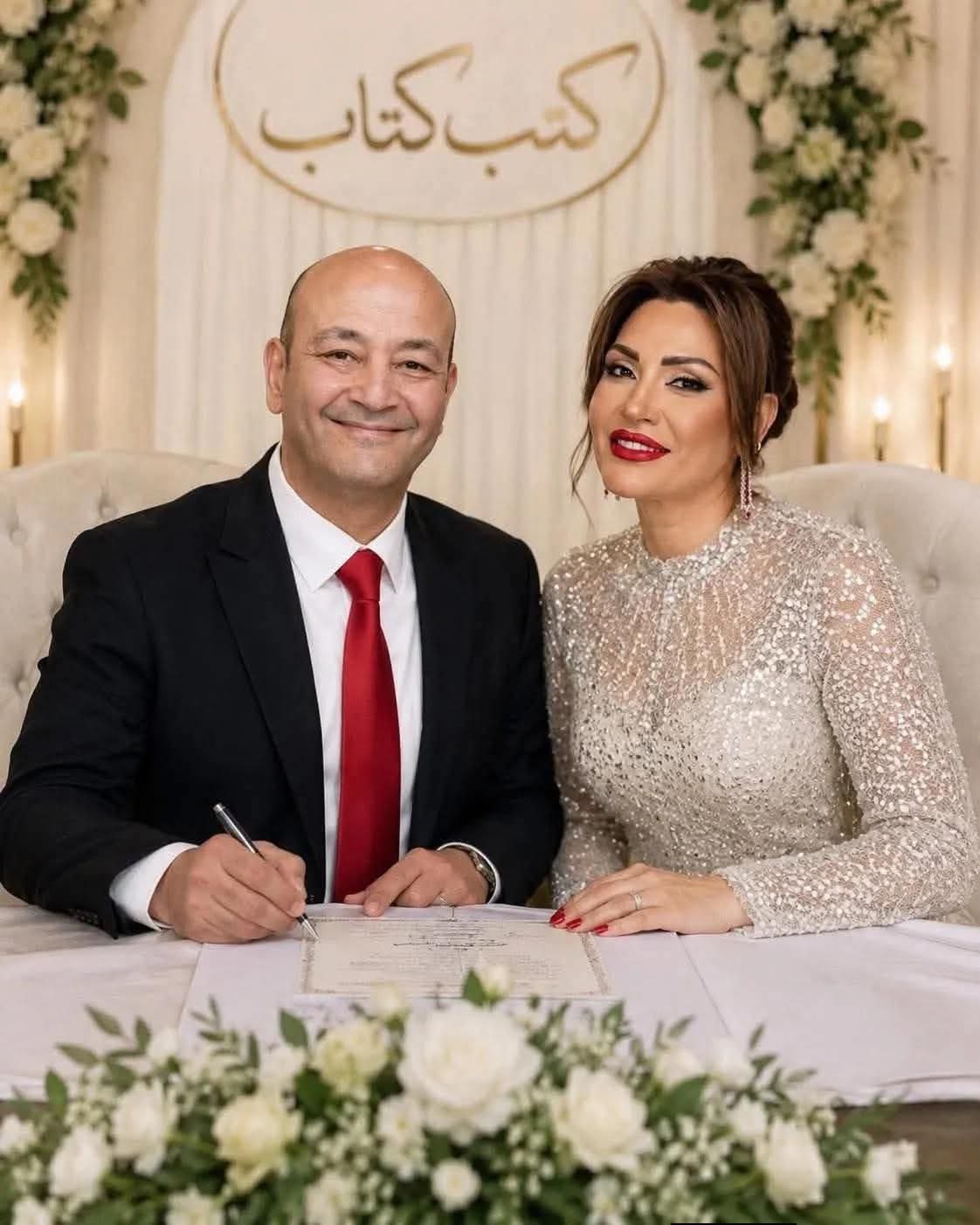  الإعلامي عمرو أديب ودينا طلعت