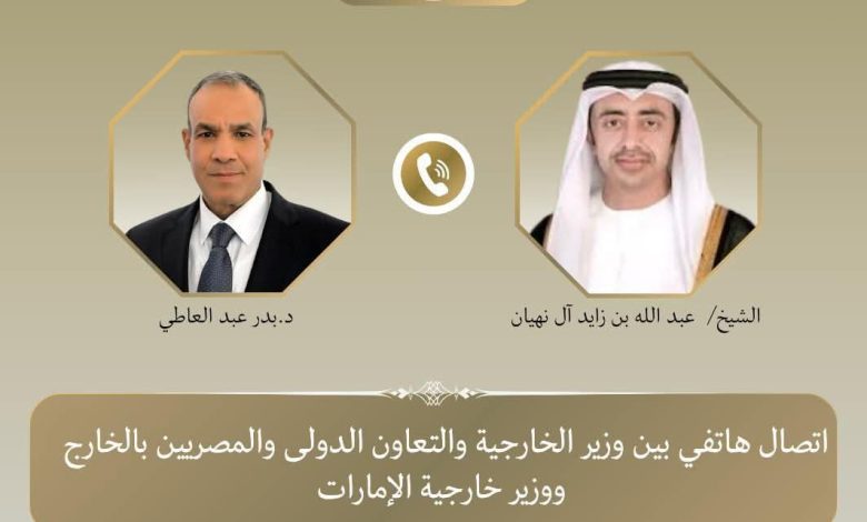 وزير الخارجية ونظيره الإماراتي  