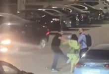 فيديو تعدي شاب على فتاة