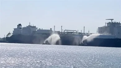 استهداف سفينة في ميناء دمياط
